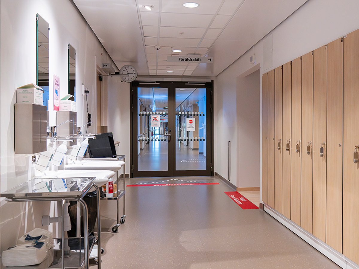 Bild på en sjukhuskorridor