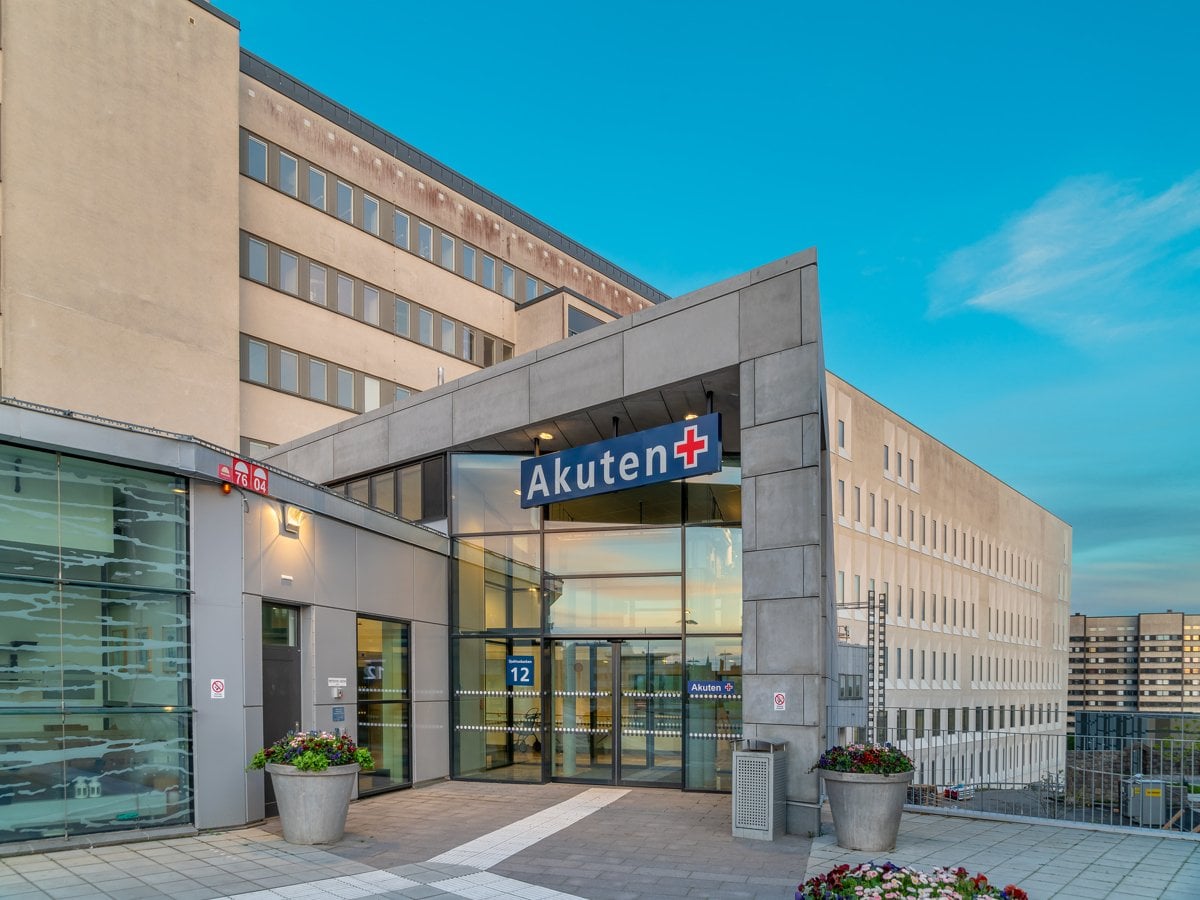 Bild på entrén till akuten på Södersjukhuset