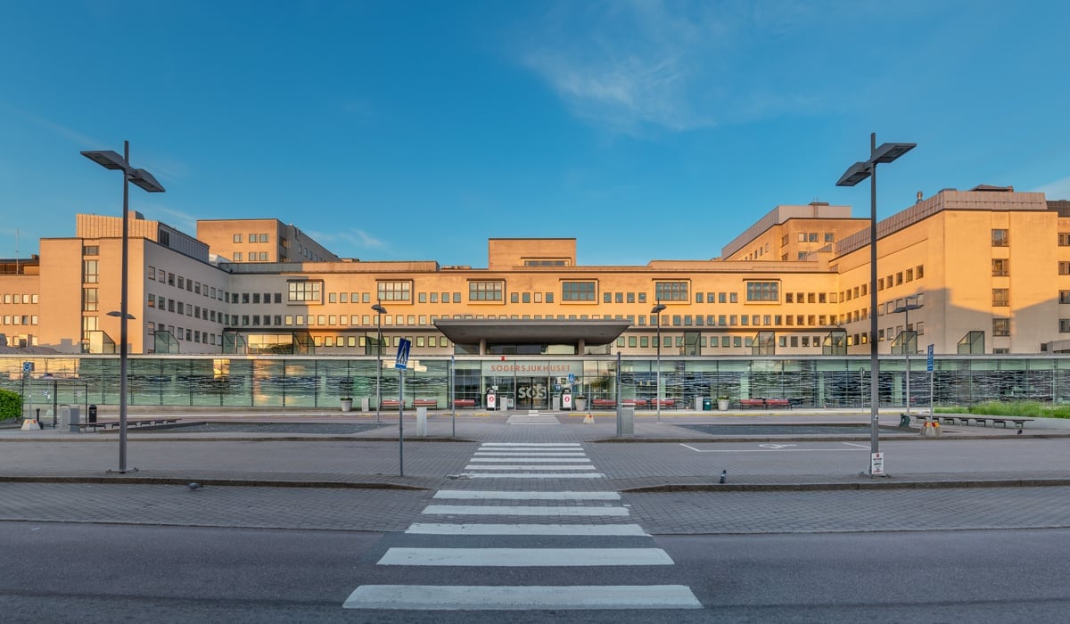 Bild på huvudentrén på Södersjukhuset