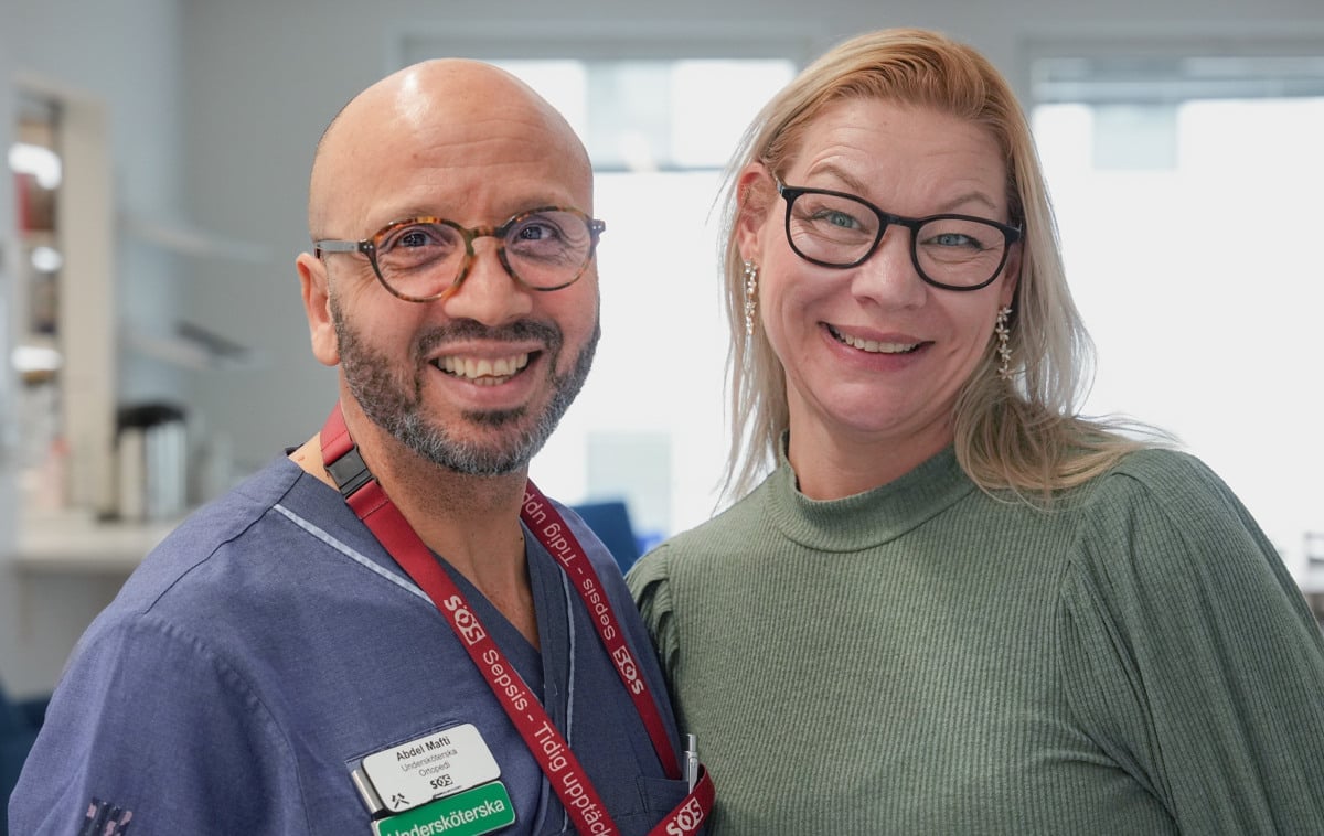 Abdel och Natali utbildar sig för legitimation för USKor på betald arb tid