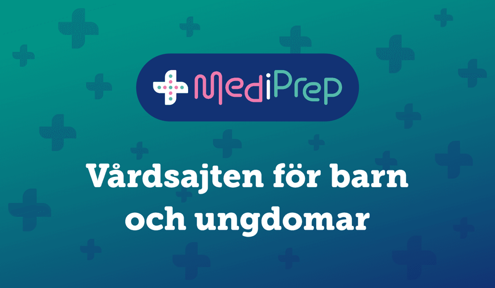 logotype MediPrep, text nedan: Vårdsajten för barn och ungdomar