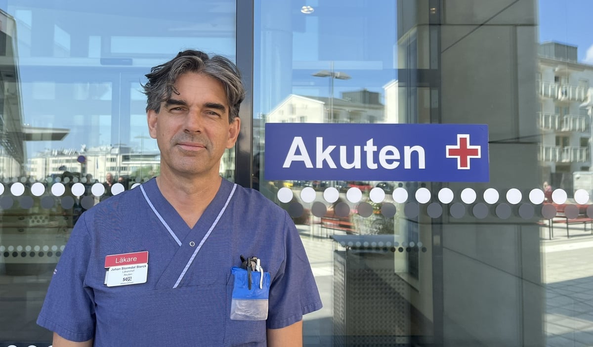 Nyhetsbildbild på akutläkaren Johan stormdal starck