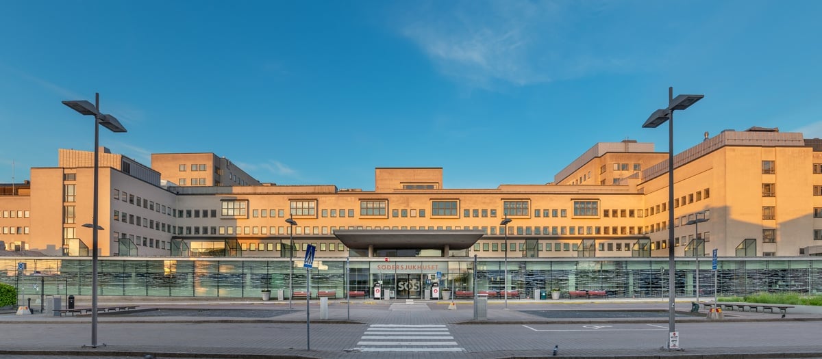 Bild på huvudentrén på Södersjukhuset