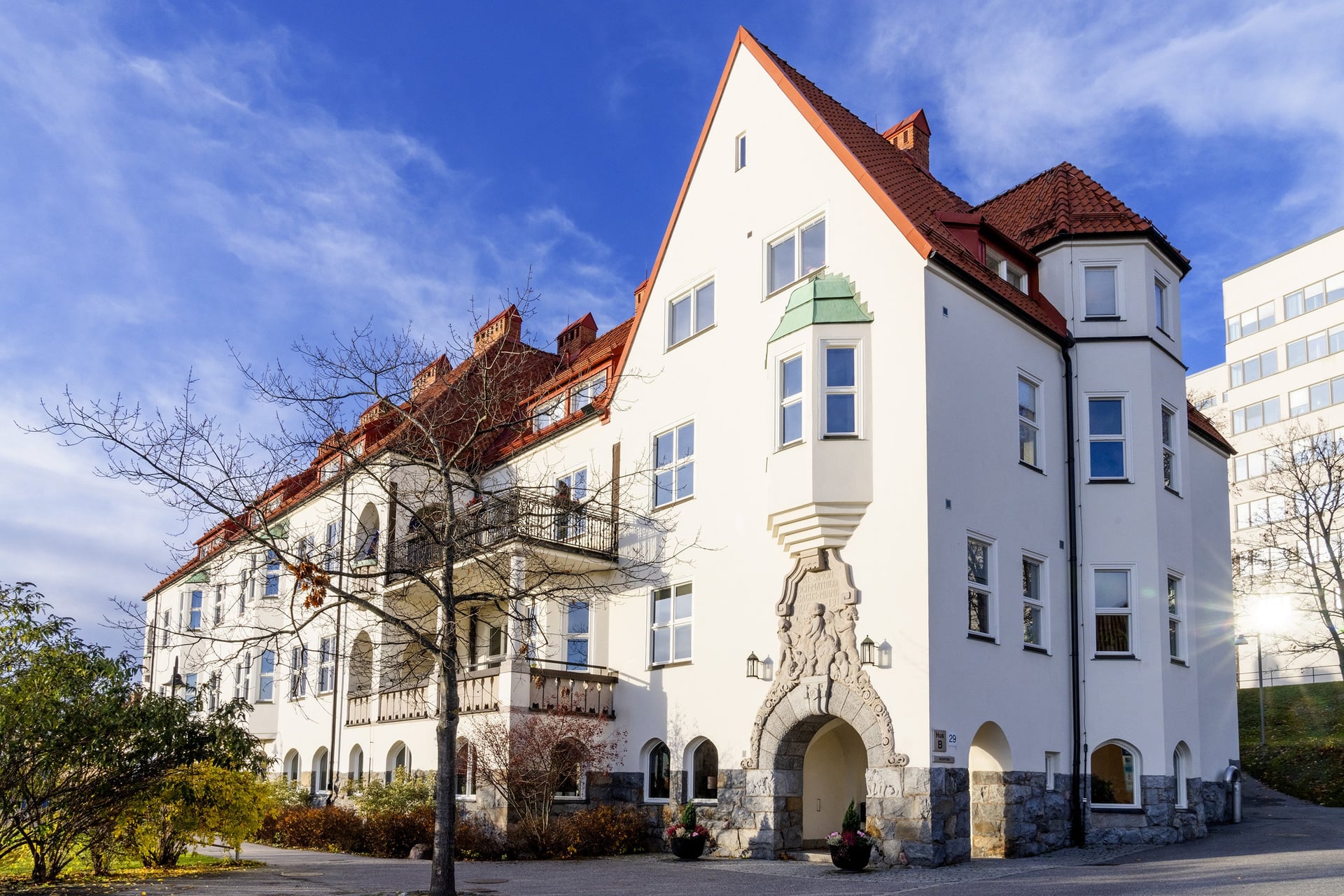 Exteriör Sachsska barn och ungdomshusets ursprungsbyggnad