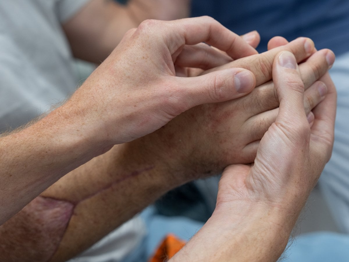 Handtransplantation vid Södersjukhuset. Foto: Cla Fröhling.