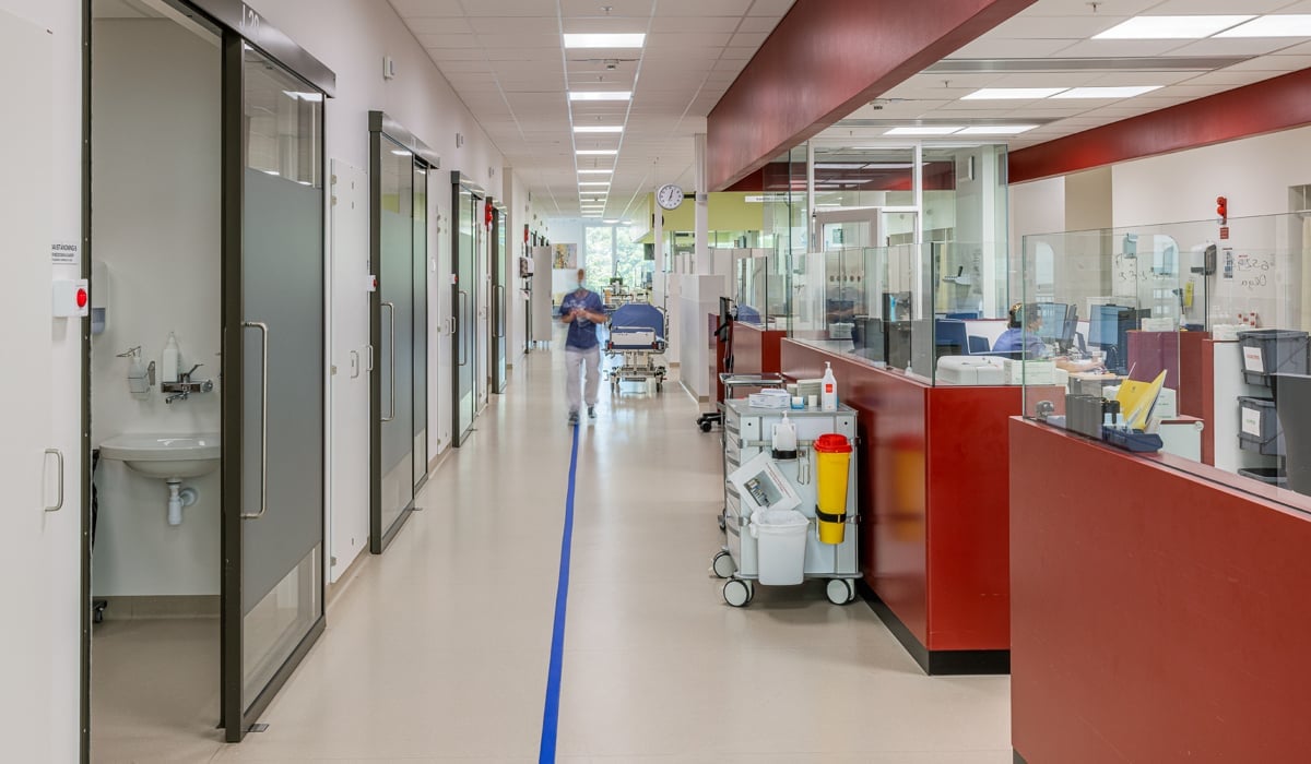 vinröda moduler på akuten