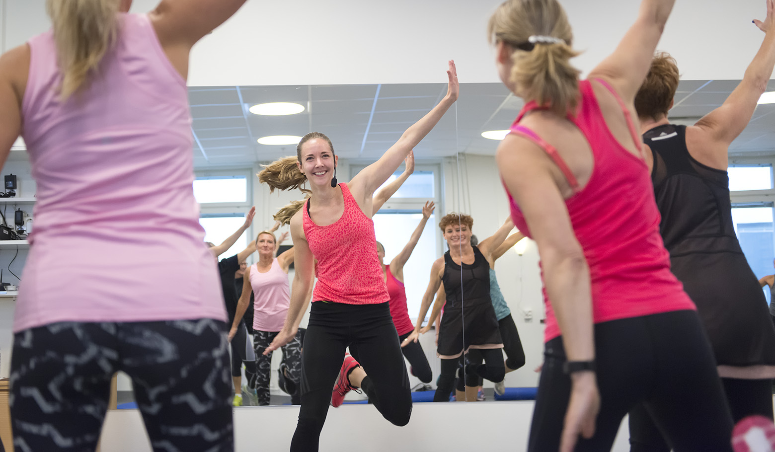 Idag har vi Hälsotemet. Södersjukhusets egna gym där det även finns möjlighet att delta på gruppträning.